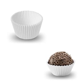 Forminhas De Papel Branca Brigadeiro Numero 1 C/ 1000Un