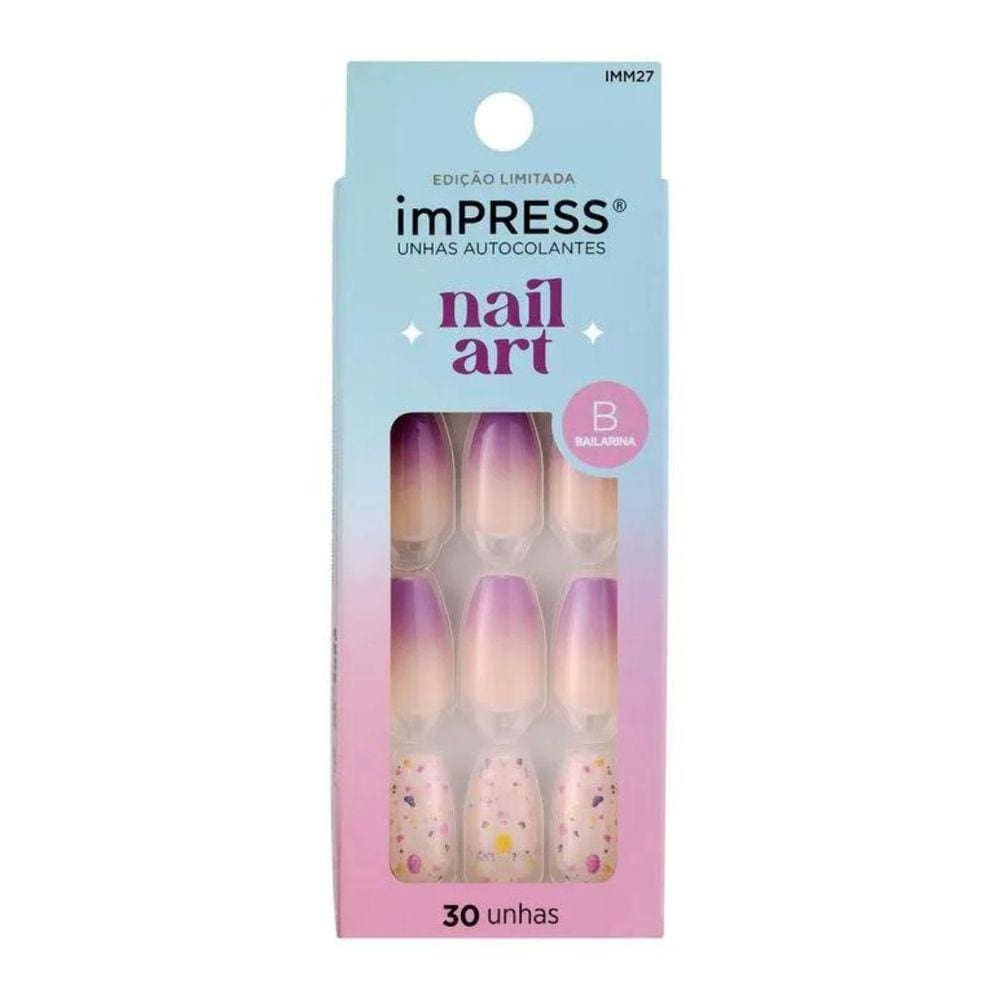 Unhas Autocolantes Kiss Impress Nail Art All I Want Bailarina C/30Un Imm27