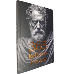 Livro Físico 365 Reflexões Estoicas Marco Aurélio, Sêneca e Epicteto