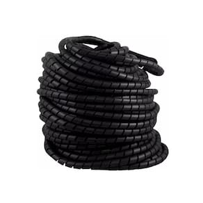 Caixa Fechada Organizador Cabo Espiral 3/4 Preto 50 Metros