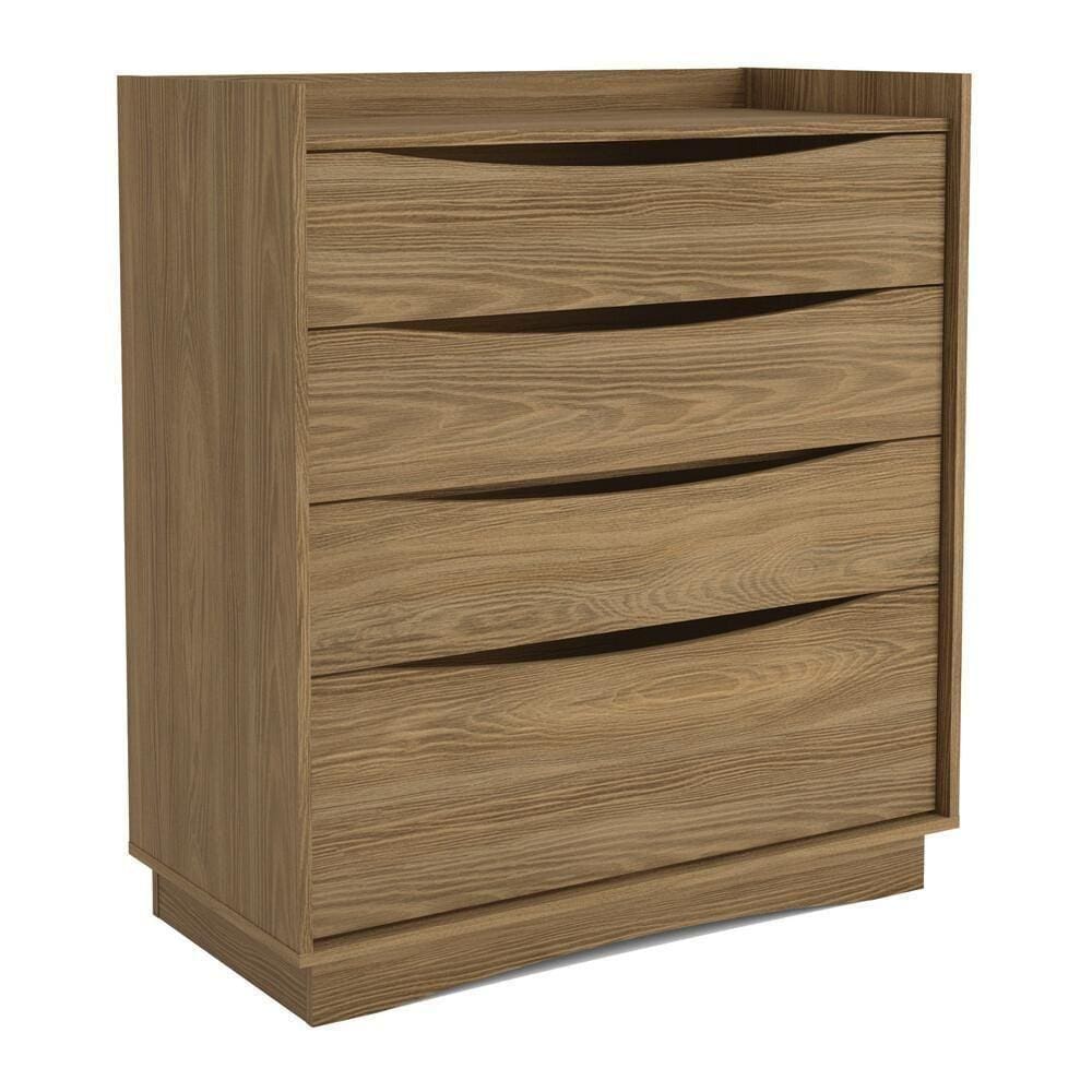 Cômoda Com 4 Gavetas Multimóveis Cr35152 Nogueira Nogueira