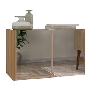 Aparador Buffet Suspenso Com Espelhos 2 Portas Multimóveis Mp8003 Rustic Rustic