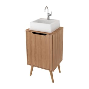 Gabinete Banheiro 45cm 1 Porta Retrô Multimóveis Cr10120 Amêndoa Amêndoa