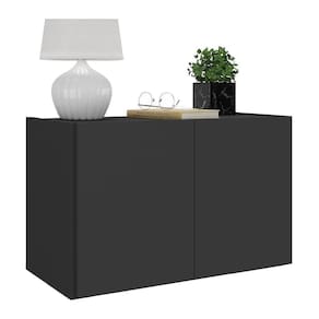Mesa De Cabeceira 2 Portas Multimóveis Mp4130 Preta Preto