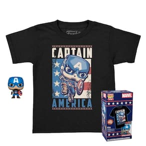 Box Funko Pop Marvel - Capitão America + Camiseta