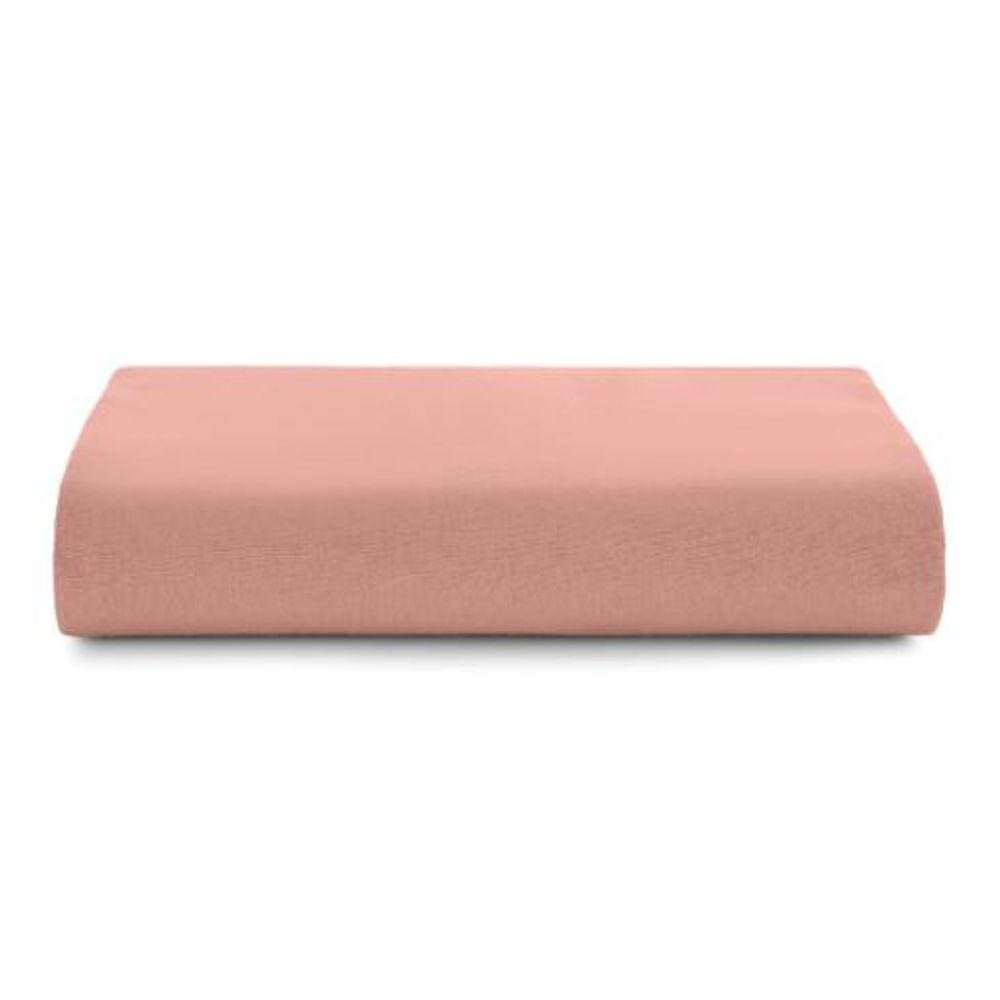 Lençol com Elástico Casal Malha Fio Penteado 100% Algodão - Rosa Nostalgia - Altenburg