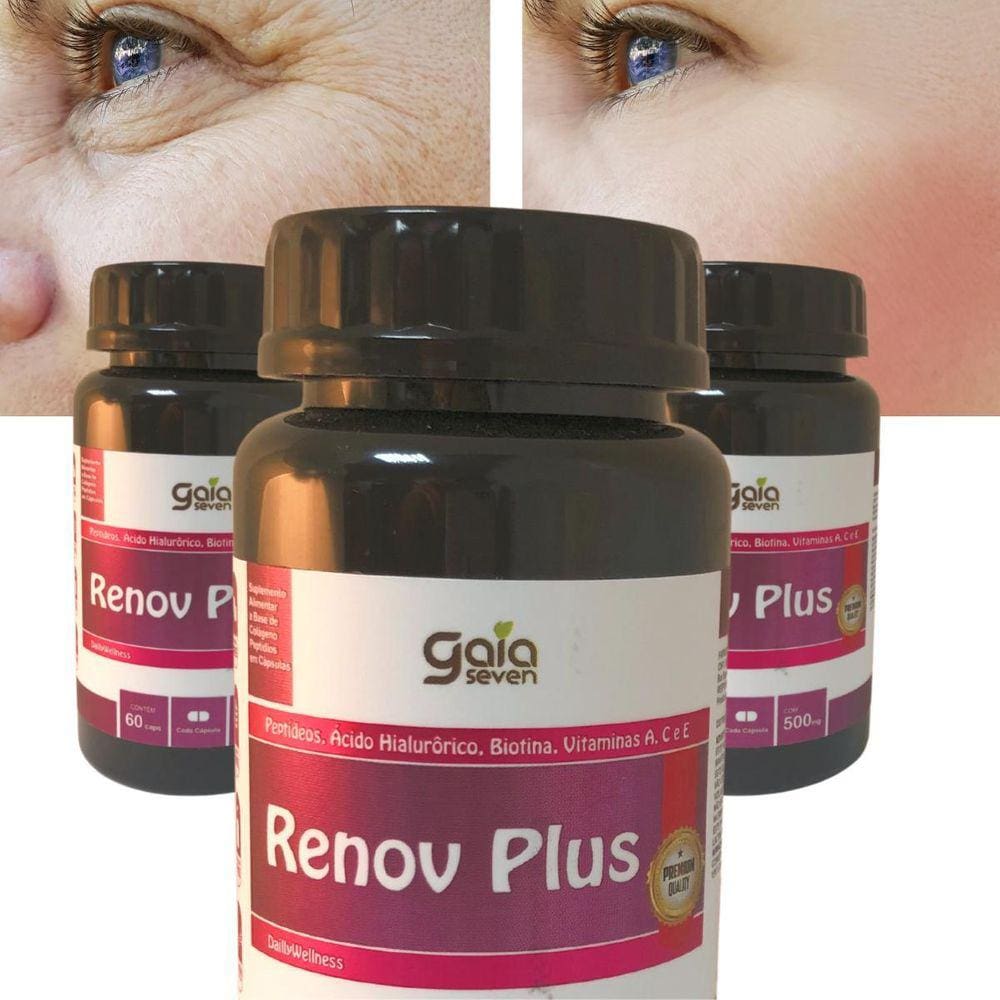 Kit 3 Peptídeos De Colágeno Ácido Hialurônico Biotina Vit. C