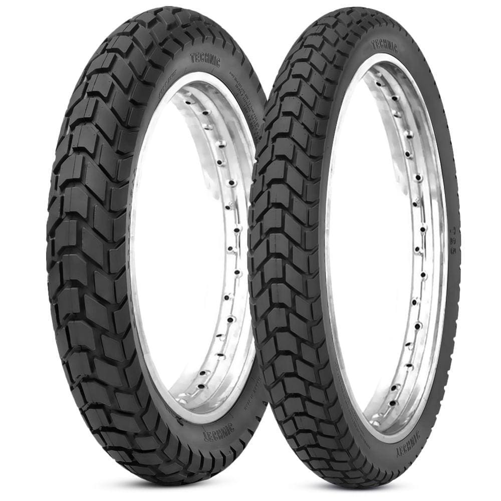 2 Pneu Moto Technic 110/90-17 60p 90/90-19 52t T&c