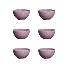 Conj. 6 Bowls Slim Cerâmica Branca 350ml - Decoração