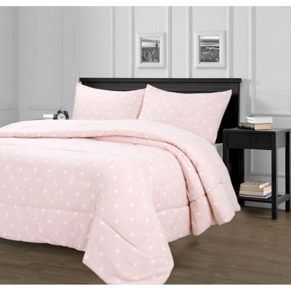 Edredom Charme Solteiro 1,60 x 2,20m - Poá Retrô - Appel