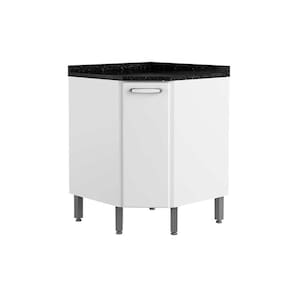 Balcão de Cozinha Canto Oblo Evidence 7115 1 Porta c/Tampo 68cm Branco - Bertolini