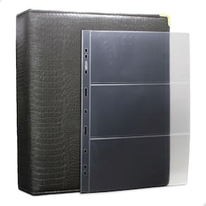 Álbum Fichário 20 Folhas Cédulas 3 Espaços 32x24 Cobra Fosco G
