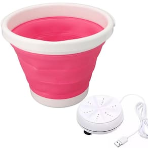 Mini Maquina De Lavar Portatil Usb Balde Retratil 4 Litros Lava Pano Meia Mascara Pequenas