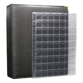 Álbum Fichário 20 Folhas para 1260 Moedas 32x24 Cobra Fosco G