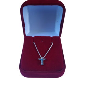 Corrente com Cristo Redentor Pequeno de Prata 925