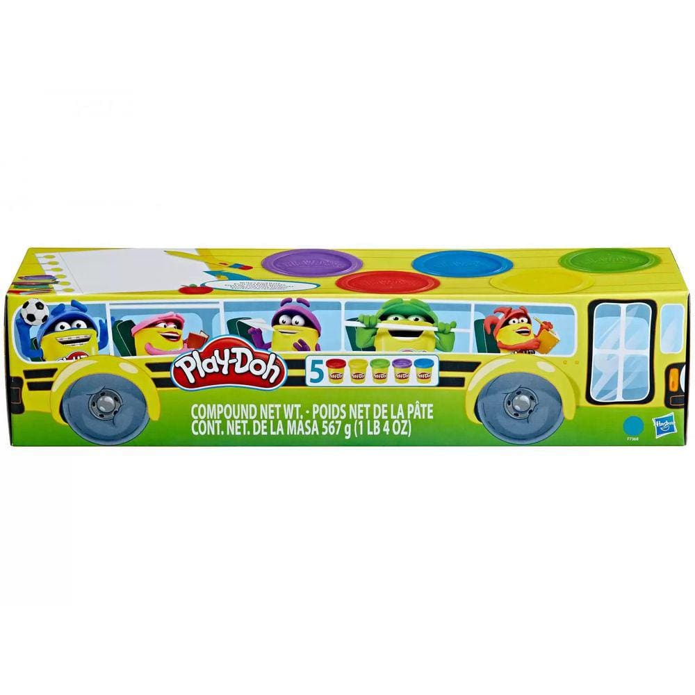 Massinha De Modelar Play-doh Kit Com 5 Potes Volta As Aulas