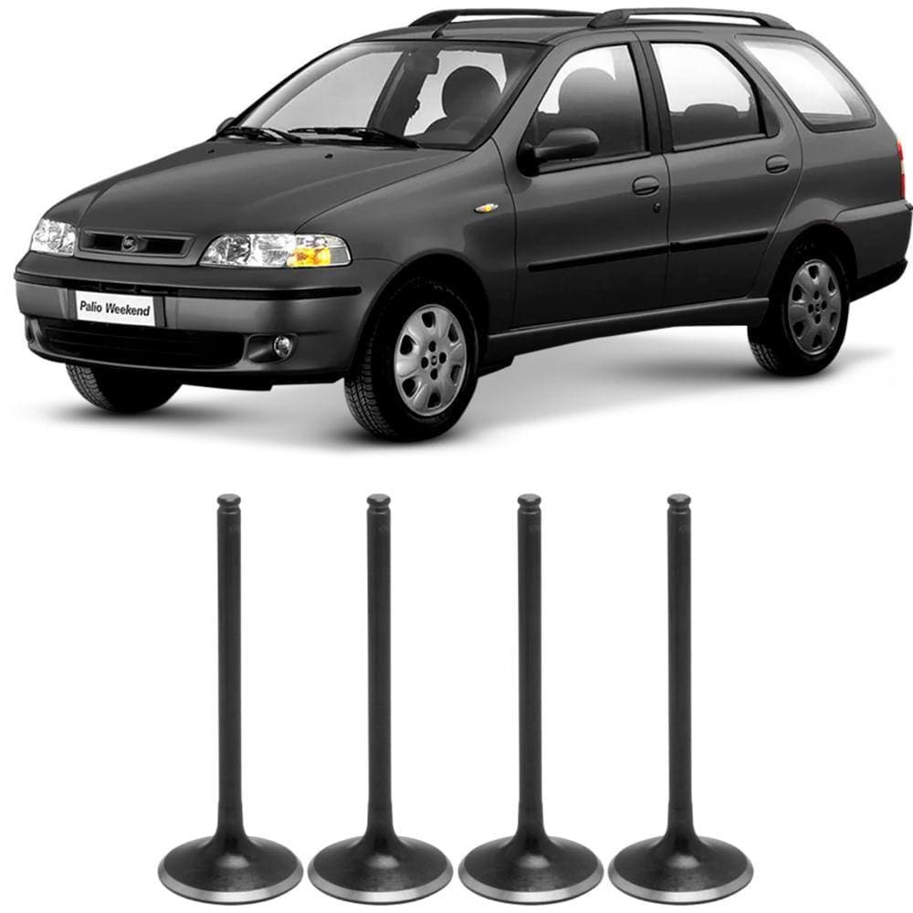 Jogo 4 Válvula Admissão Fire 1.3 8v Gasolina Metal Leve