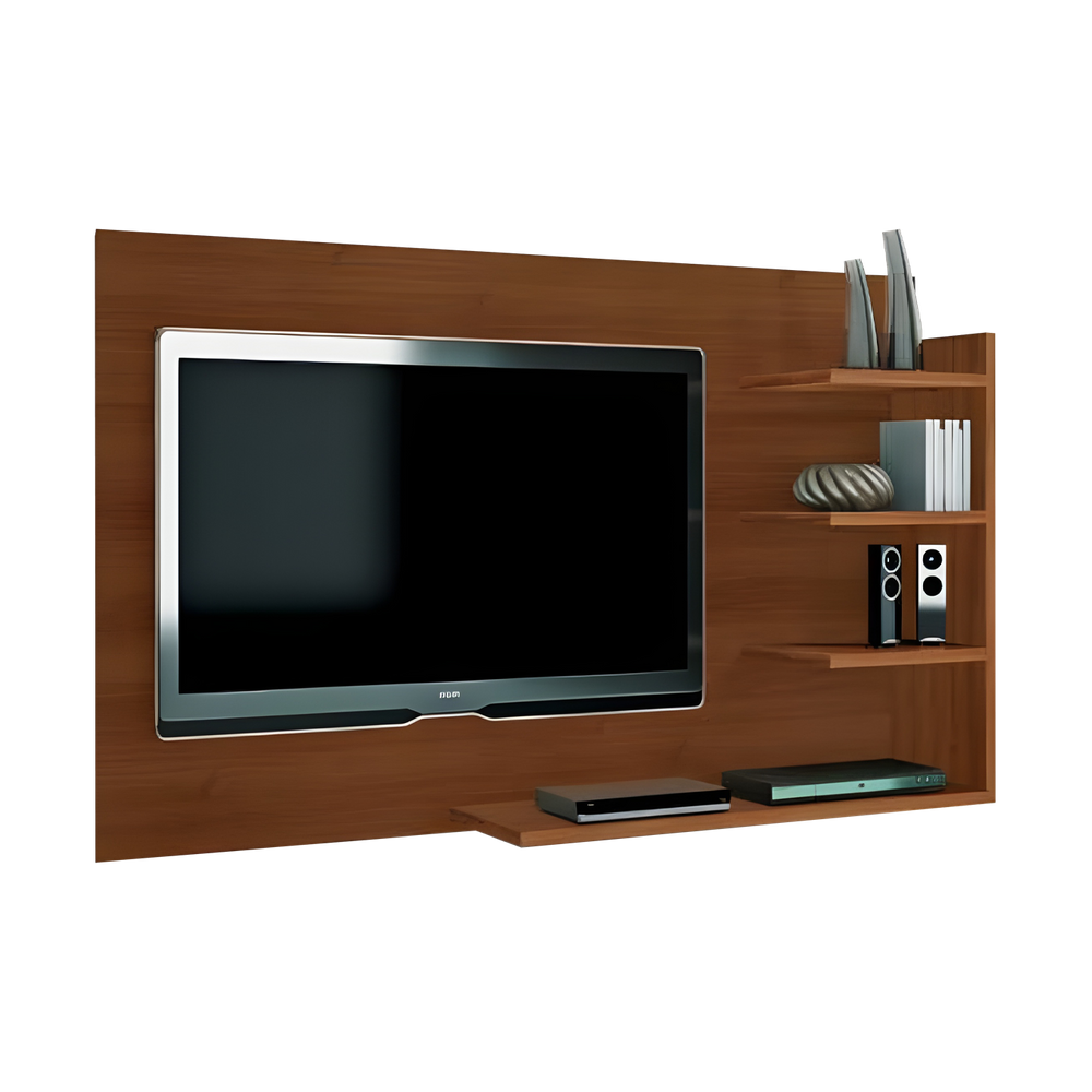 Painel de Parede para TV 4 prateleiras - Cinamomo