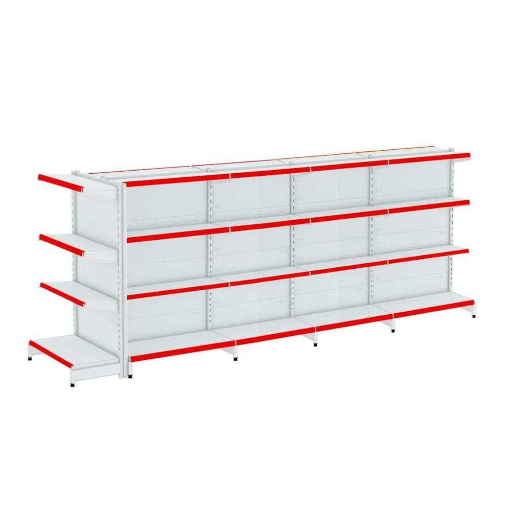 Gondola Centro 1,37 Amapa FIT Kit 4 Metros 1 Ponta Branco Pe V - Amapá