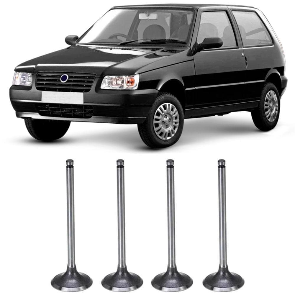 Jogo 4 Válvula Admissão Fiat Fire 1.0 8v 2004 A 2014 Flex