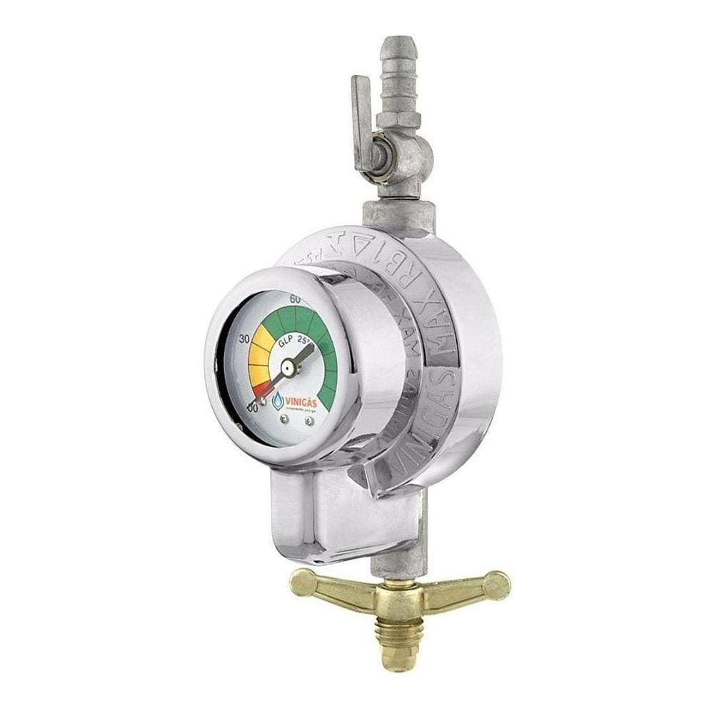Clik Registro Regulador Com Manômetro Medidor De Pressão