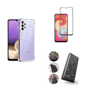 Kit Carregador Portátil BlueStar 10.000mAH Samsung Galaxy A53 5G + Capa + Película De Vidro 3D