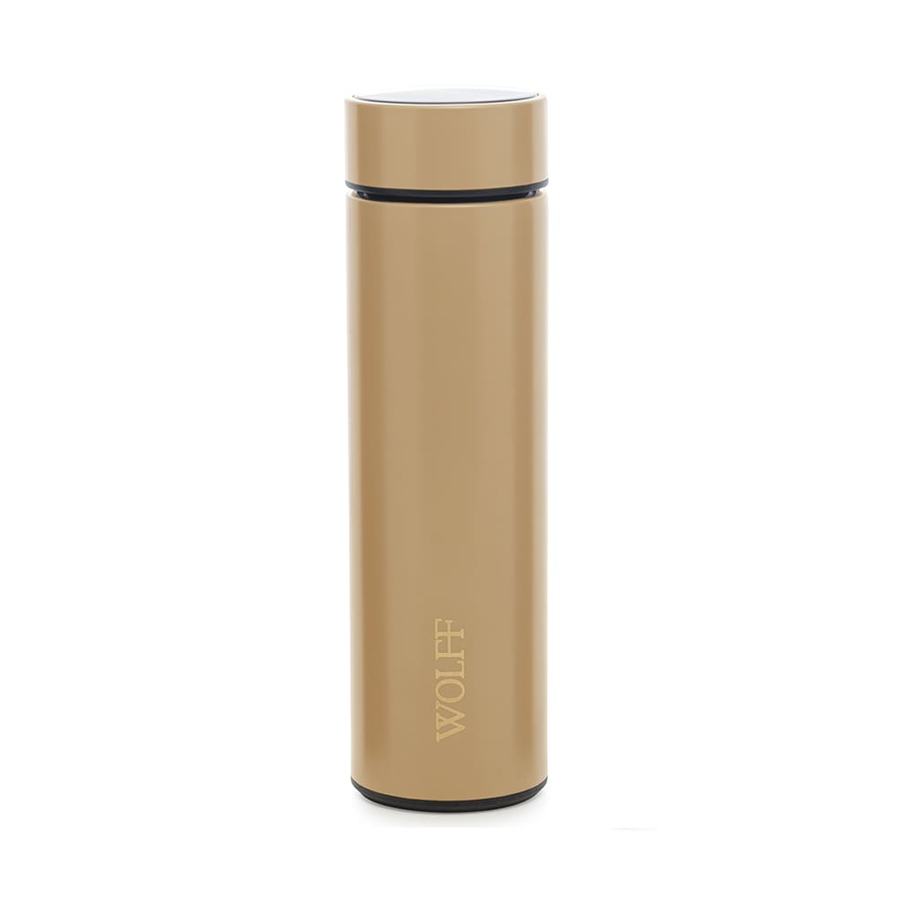Garrafa Térmica em Aço Inox com Termômetro Led 500ml Nude