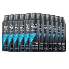 kit 12 Desodorantes Aerosol Dove Clinical Cuidado Total Men 150ml/91g