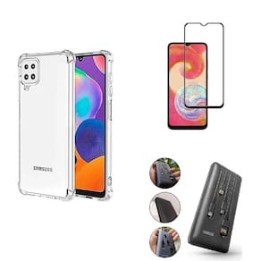 Kit Carregador Portátil BlueStar 10.000mAH  Samsung Galaxy M53 + Capa + Película De Vidro 3D