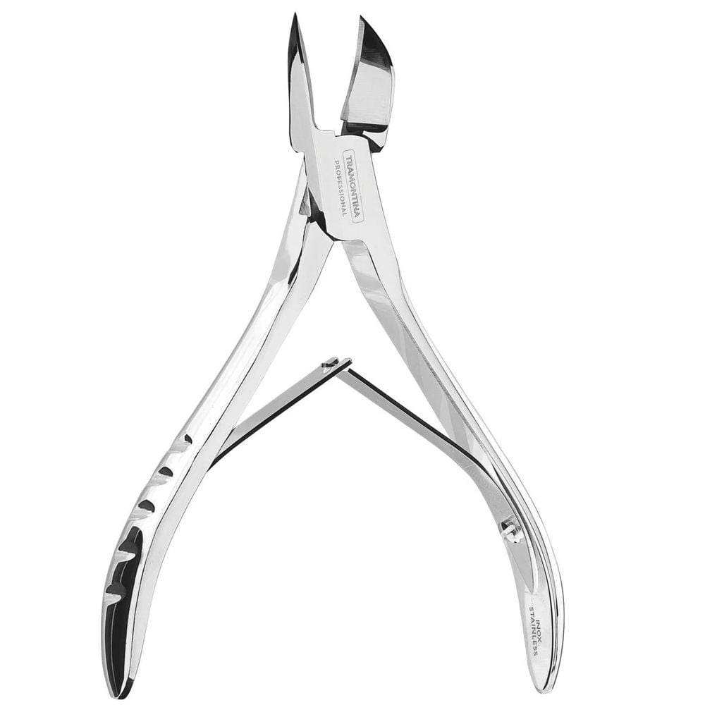 Alicate de Unhas Profissional Mola Dupla Cabos Antideslizantes Inox Tramontina