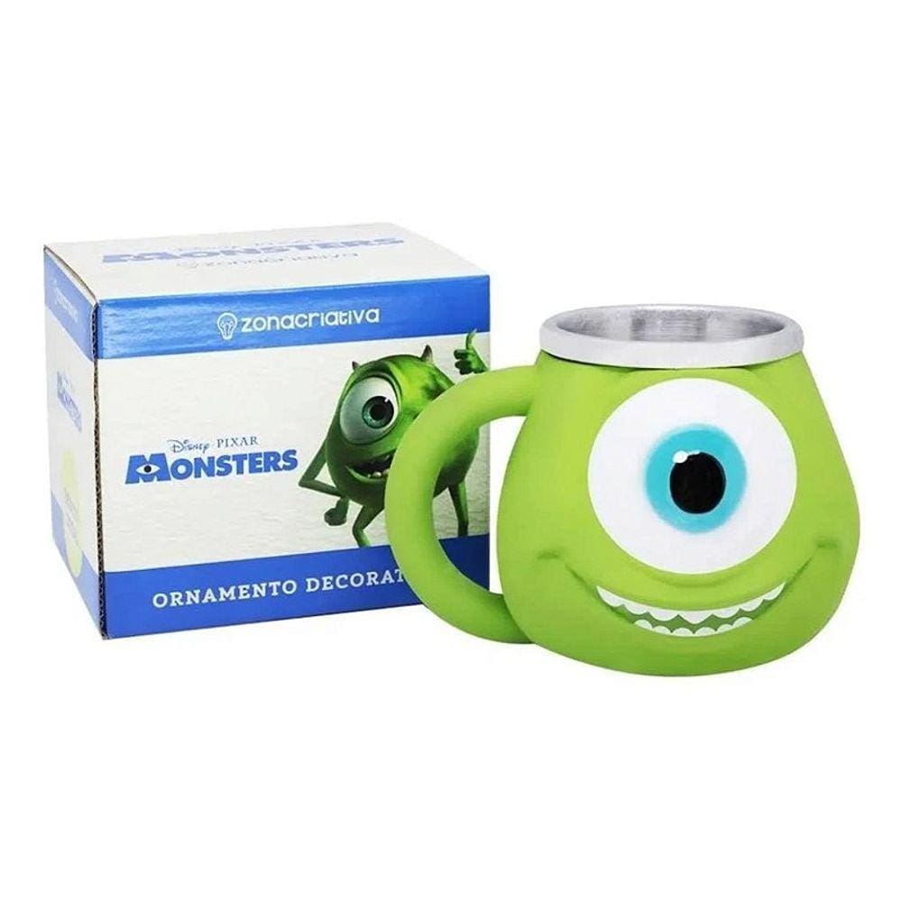 Caneca Resina Inox 3D Mike Wazowski: Disney