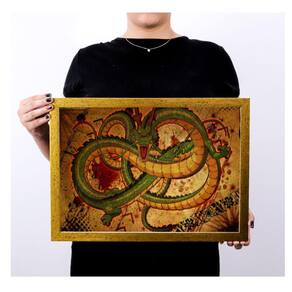 Quadro poster c moldura decoração geek dragão anime drd617