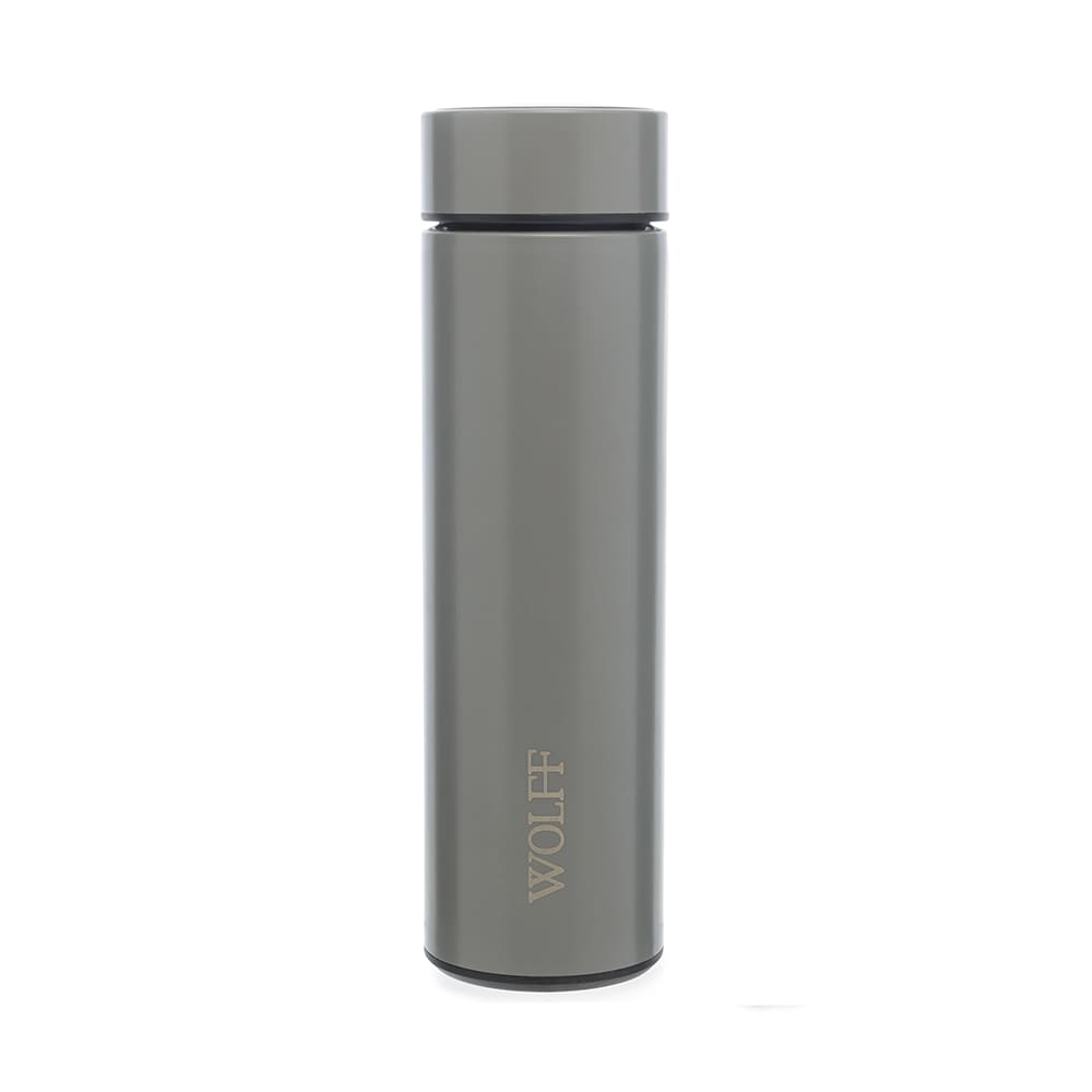 Garrafa Térmica em Aço Inox com Termômetro Led 500ml Cinza