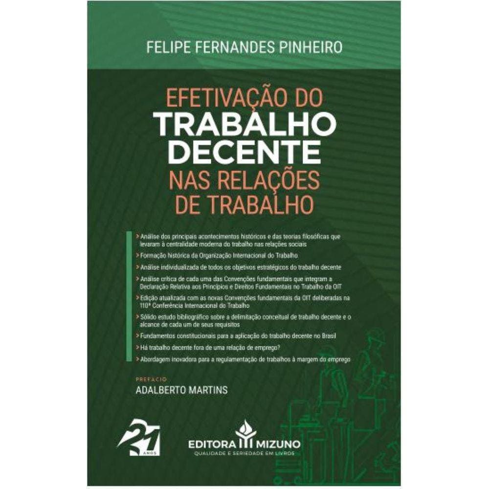 Efetivação do Trabalho Decente nas Relações de Trabalho