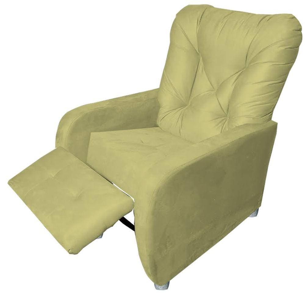 Poltrona De Amamentação Reclinavel Quarto Sala Paris Amarelo