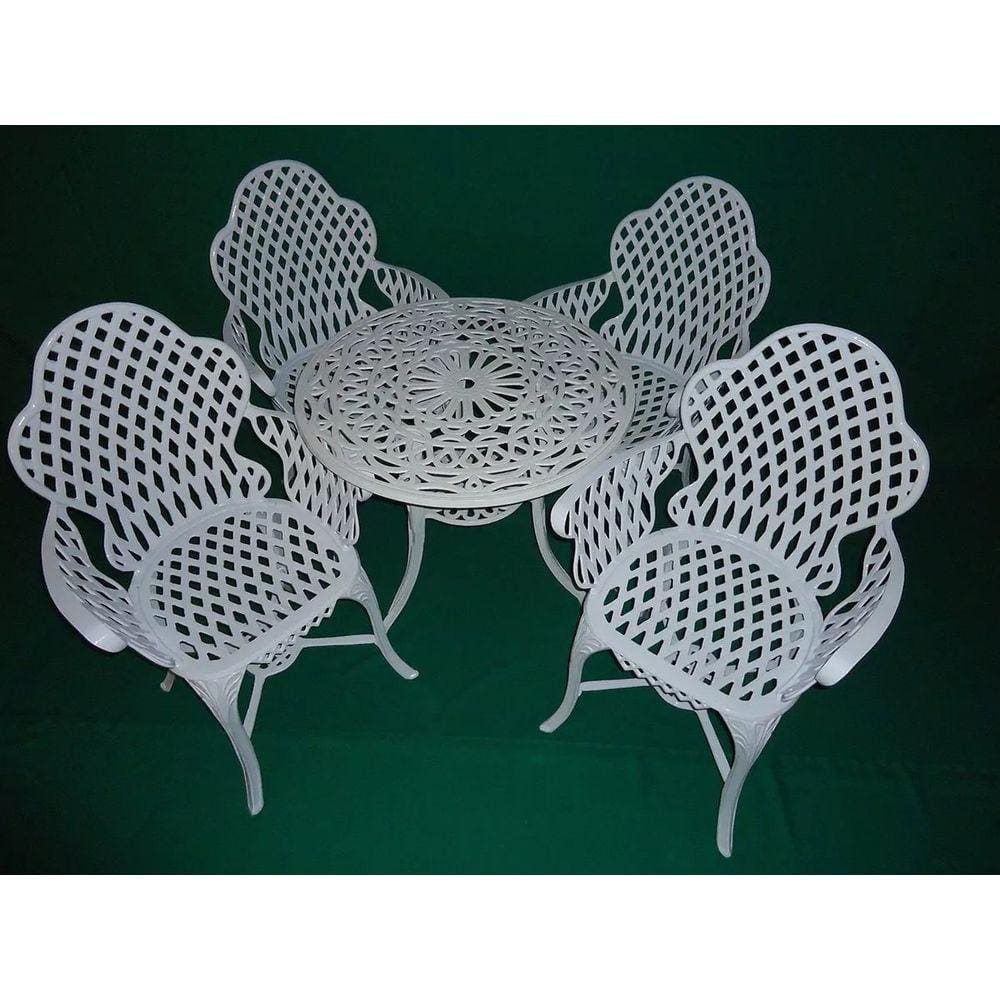Conjunto de Mesa Para Jardim Copacabana em Alumínio Fundido Unifer Móveis