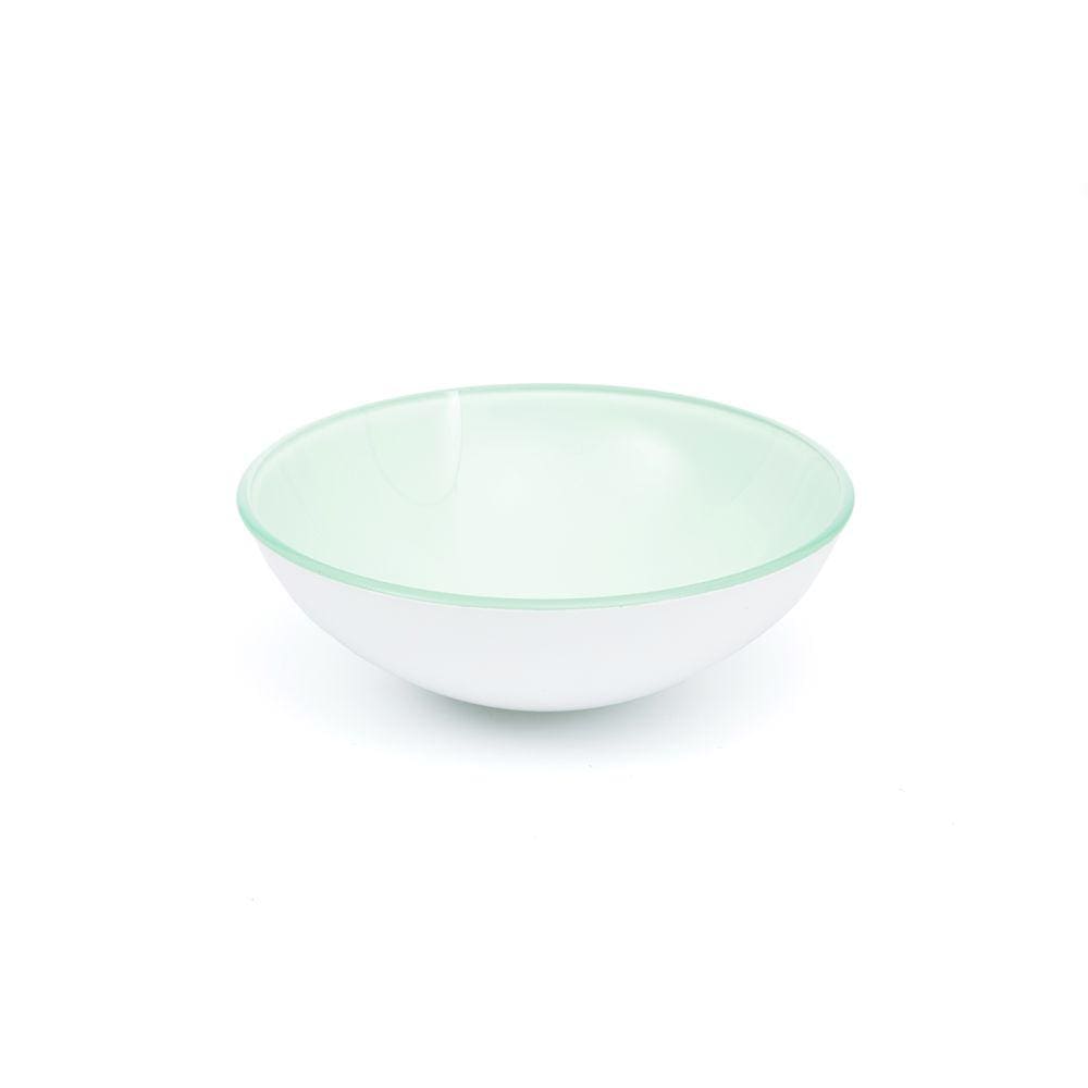 Cuba Redonda de Vidro Branco 35cm