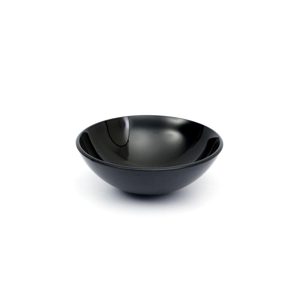 Cuba Redonda de Vidro Preto 30cm