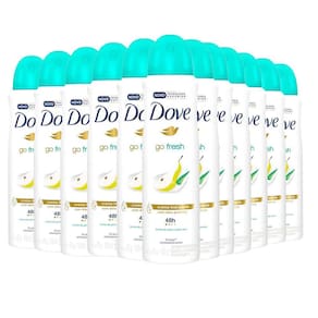 Kit 12 Desodorantes Aerosol Dove Go Fresh Pera e Aloe Vera 150ml
