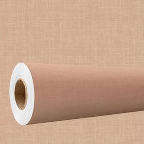 Papel de parede 3D Auto Adesivo efeito tecido linho bege Estampado Decorativo Vinil Quarto 12m