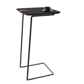 Mesa Apoio Lateral para Sofá Atenas Pé Preto