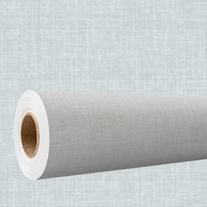 Papel de parede 3D Auto Adesivo efeito tecido linho cinza claro imita algodão Vinilico 15m