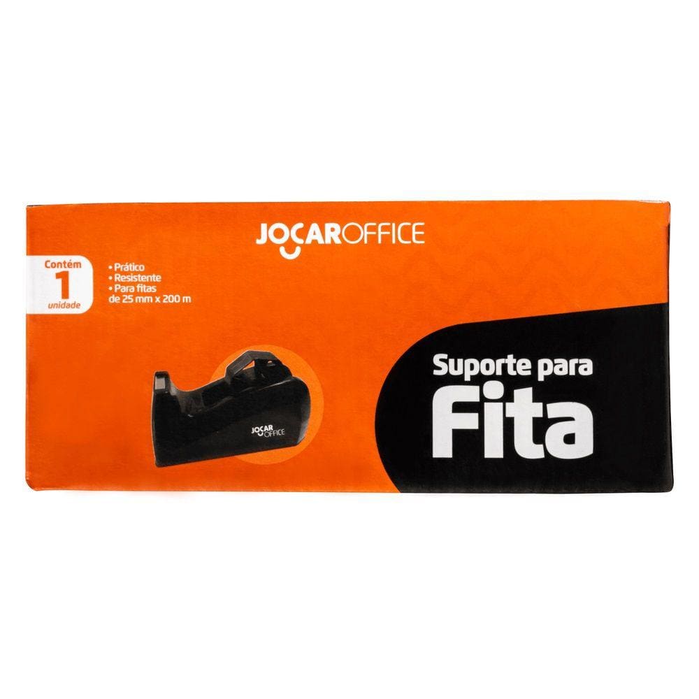 Suporte Para Fita Adesiva Grande Preto - Jocar Office