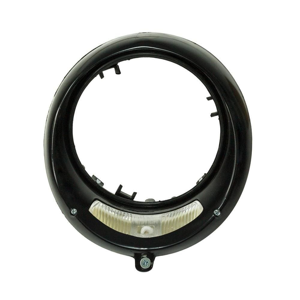 Aro do Farol Tremendão Fusca até 1972 Kombi até 1976 Mercedes Com Vigia Plástico Preto - Fortluz - 4045