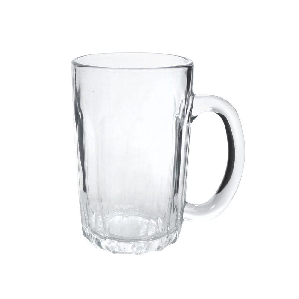 Caneca De Vidro Transparente Com Alça 330ml