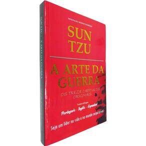 Livro Físico A Arte da Guerra Sun Tzu Trilíngue Português Inglês Espanhol Seja Um Líder na Vida e no Mundo Corporativo!