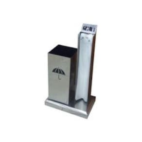 Mbalador de Guarda Chuva Inox c/ Porta - 20x20x50 cm