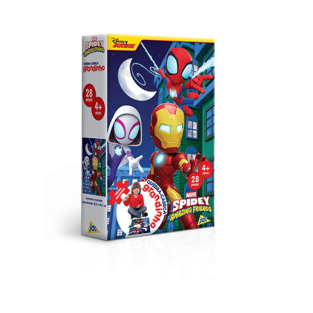 Quebra Cabeca - 28 pecas Grandinho - Spidey – Homem de Ferro TOYSTER
