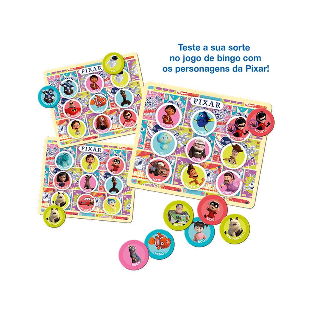 Jogo de Bingo - Pixar - Disney TOYSTER