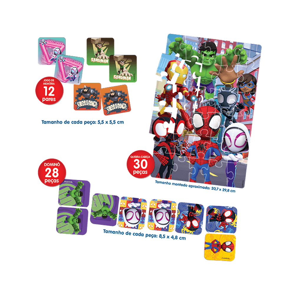 Jogo do Spidey - Super Kit Junior 3 em 1 - Disney TOYSTER